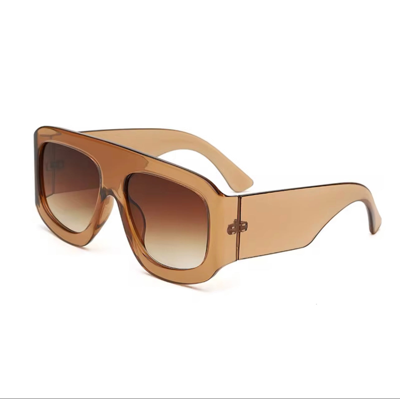 Vybz Classic – Lunettes Oversize Caramel Brun