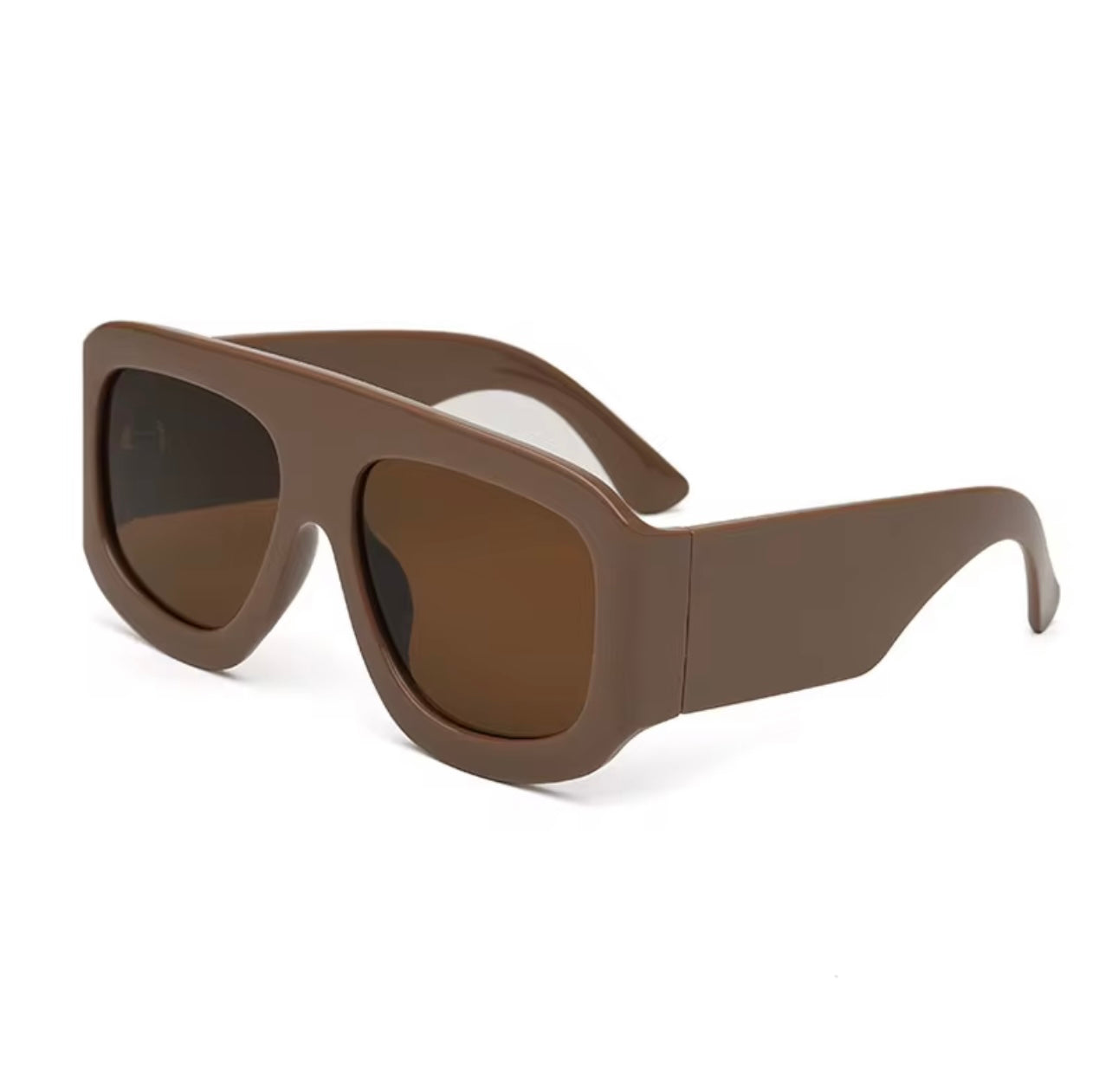 Vybz Classic – Lunettes Oversize Marron Mat