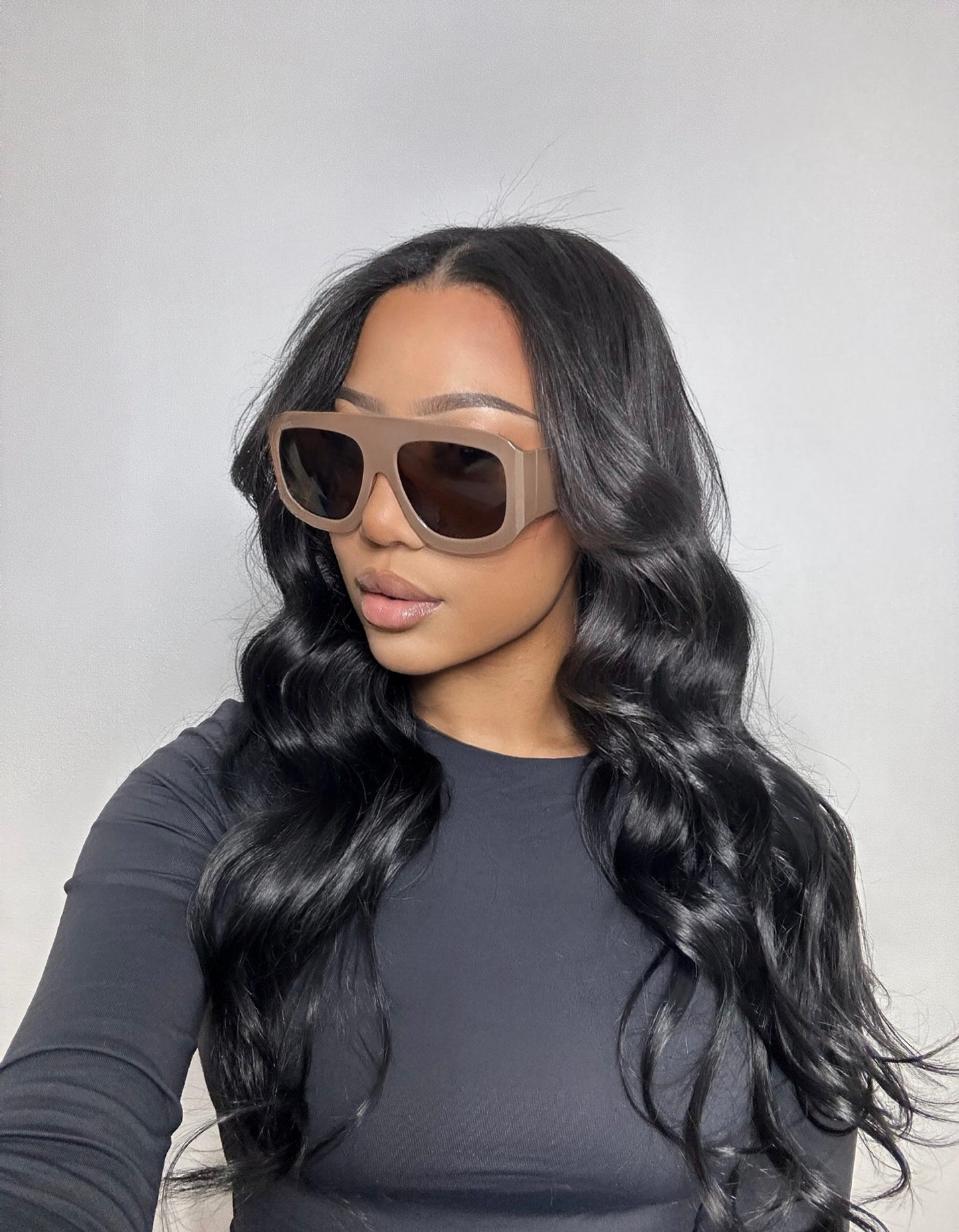 Vybz Classic – Lunettes Oversize Marron Mat