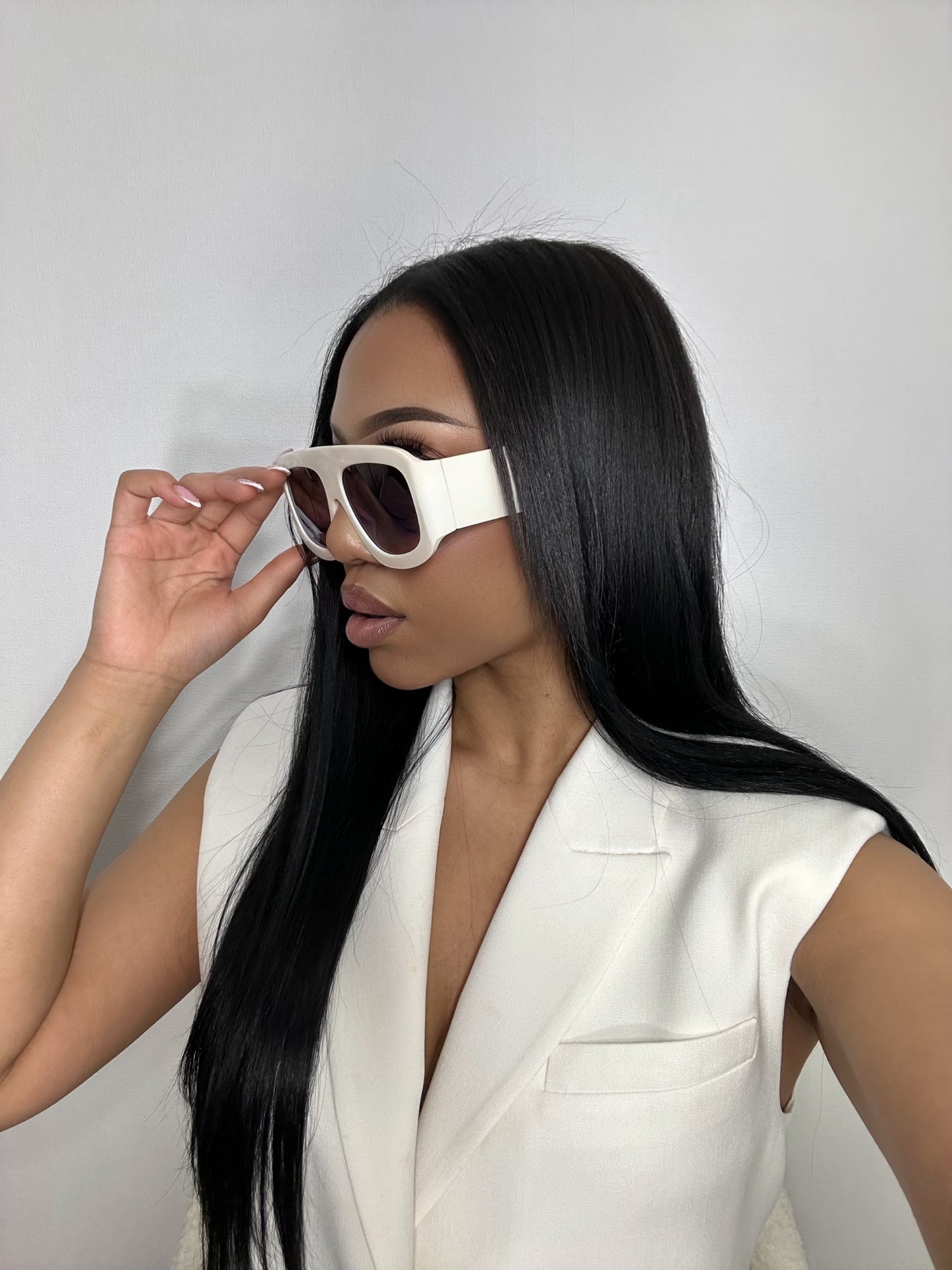 Vybz Classic – Lunettes Oversize Blanches