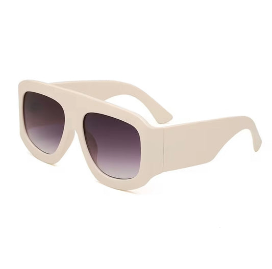 Vybz Classic – Lunettes Oversize Blanches