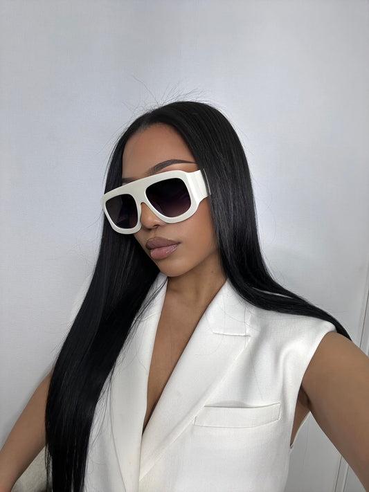 Vybz Classic – Lunettes Oversize Blanches