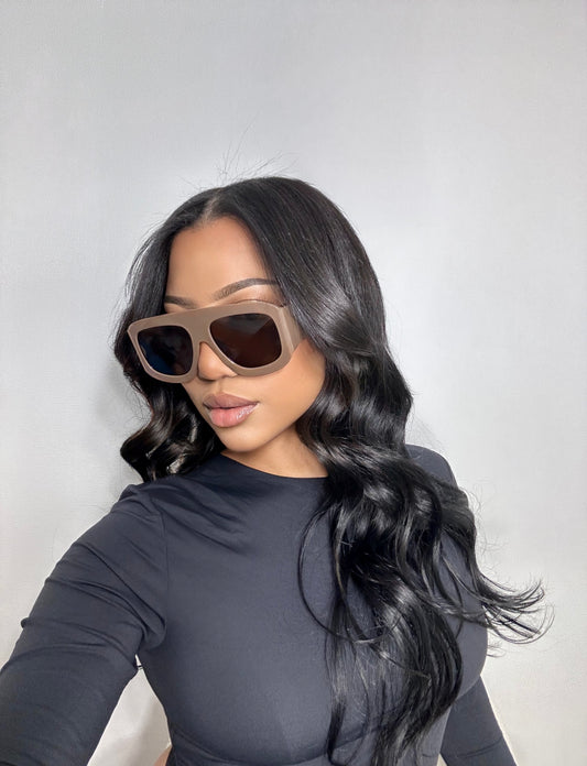 Vybz Classic – Lunettes Oversize Marron Mat